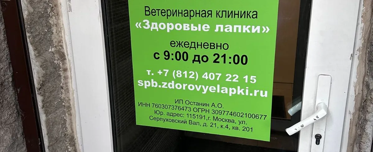 Фото клиники Здоровые лапки (пр. Богатырский) 3