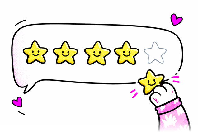 Иллюстрация рейтинга отзывов